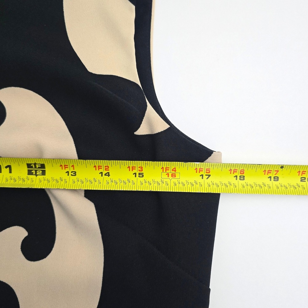 AGB Sleeveless Zipper Shoulder Black Beige Pencil Dress 8 - Picture 8 of 8